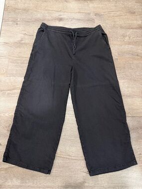 2X Black Wide-Leg Pants